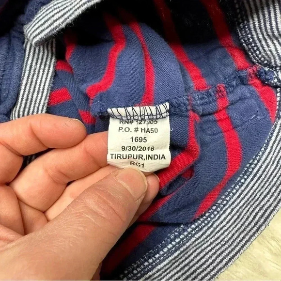 U.S. Polo Association T-Shirt Stripes V-Neck Blue &  Red Size 4T - Picture 4 of 16